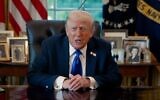 Le président américain Donald Trump fait une déclaration vidéo depuis le Bureau ovale, le 3 octobre 2025. (Capture d'écran/Truth Social)